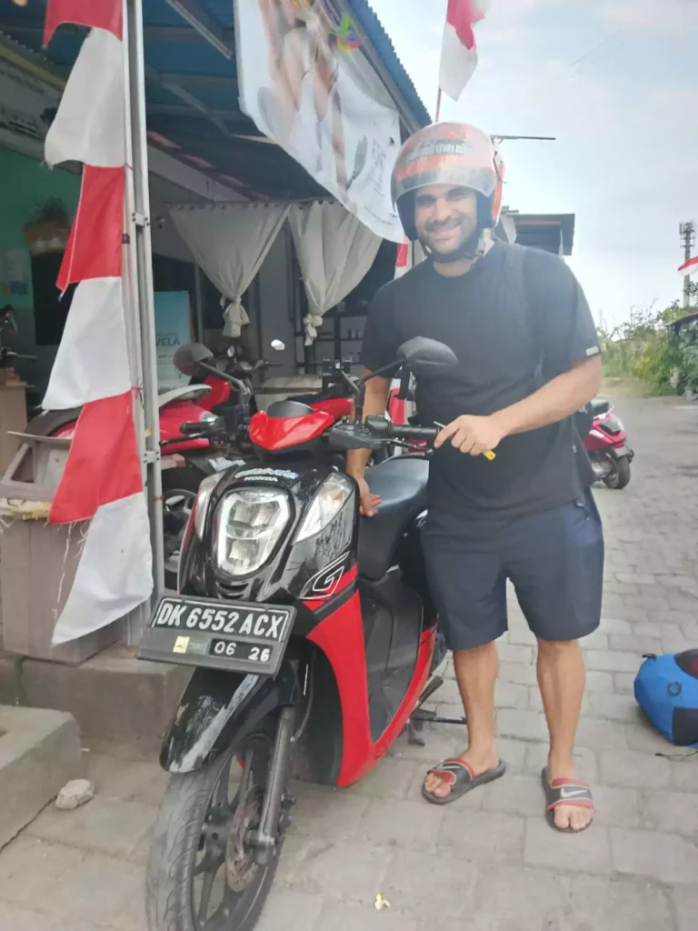 Renting a scooter in Bali