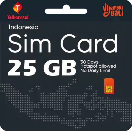 Indonesia Sim Card 25 GB